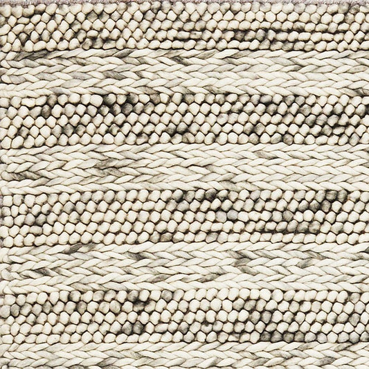 9' X 13' Wool Striped Hand Woven Area Rug