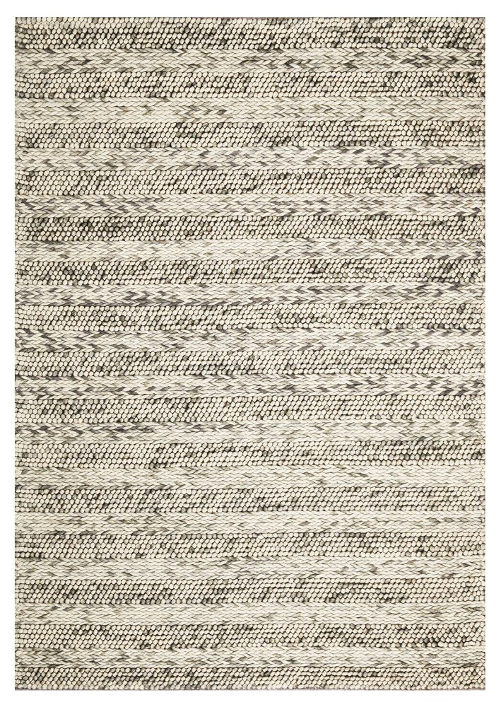 9' X 13' Wool Striped Hand Woven Area Rug