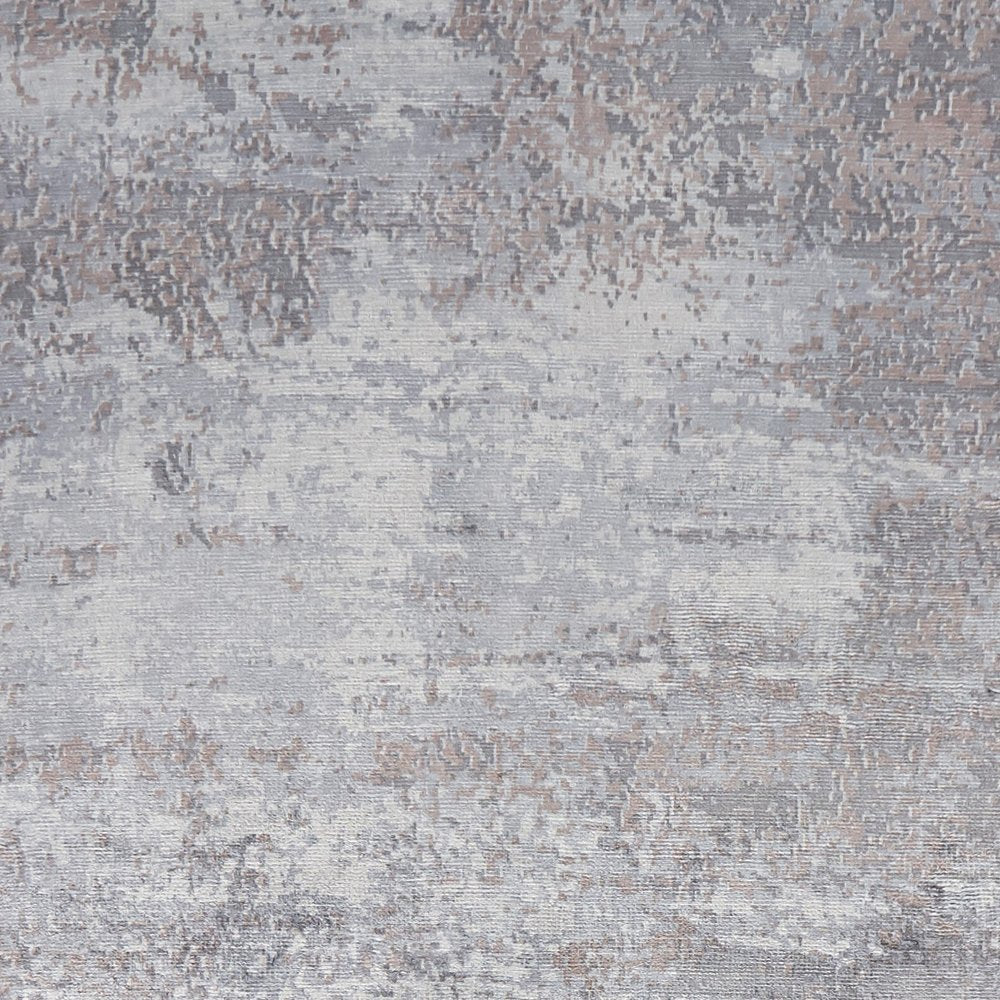9' X 13' Slate Gray And Dark Gray Abstract Hand Loomed Area Rug