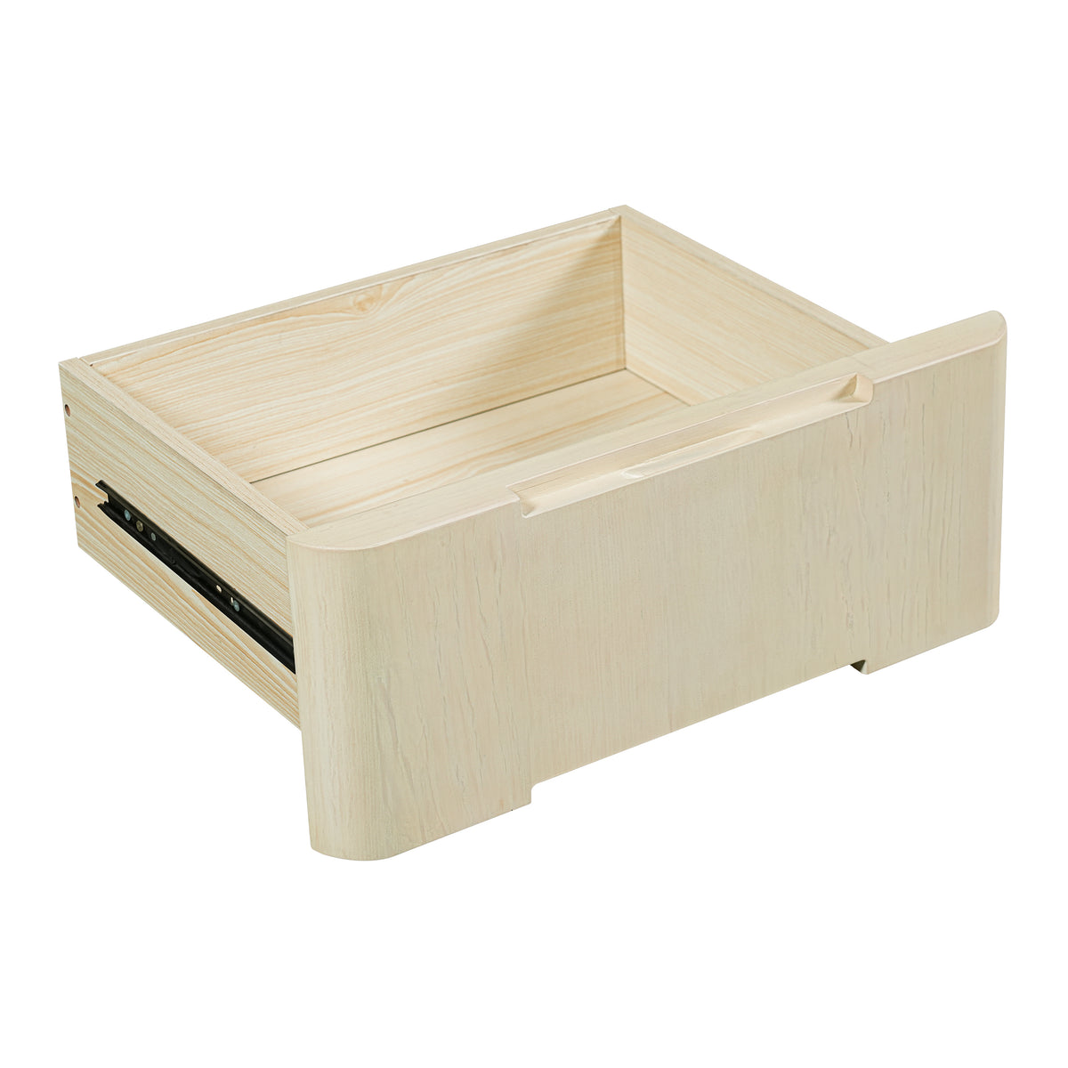 Natural wood L-shaped desk from Anthony & Home, 90-inch Atelier desk with spacious work surface and modern design.