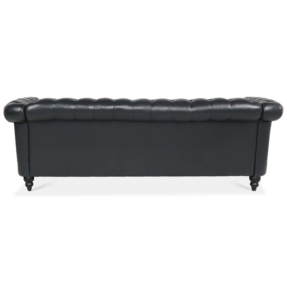 Anthony & Home Chesterfield rolled-arm three-seater sofa with plush upholstery and classic design, shown from a front angle.