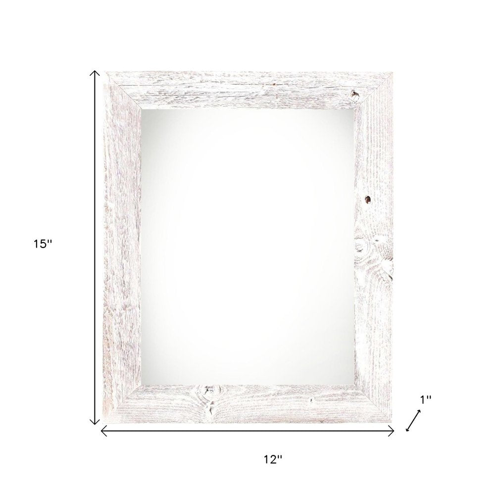 9" x 12" White Solid Wood Hanging Picture Frame