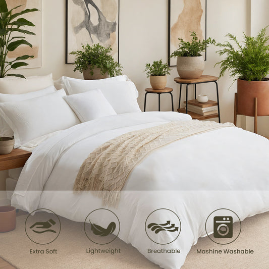 Solid Pink Three Piece Microfiber Bedding Set Quilt Cover
