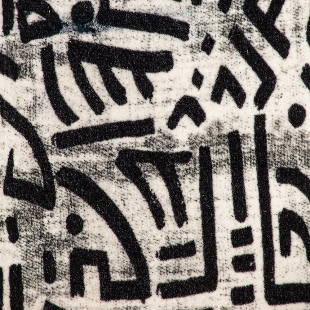 Black And White Abstract Velvet Throw Pillow - Anthony & Home