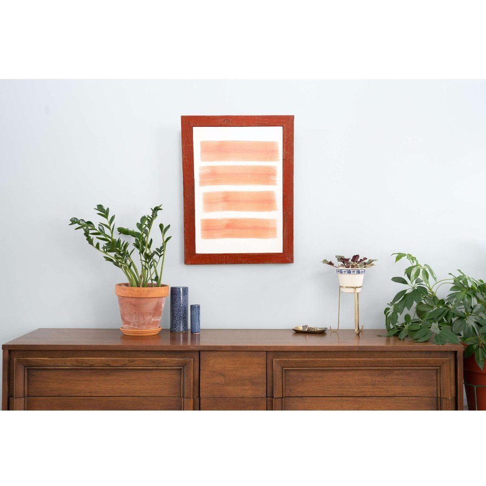 8" x 8" Red Solid Wood Tabletop Picture Frame