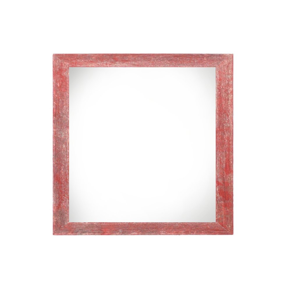 8" x 8" Red Solid Wood Tabletop Picture Frame