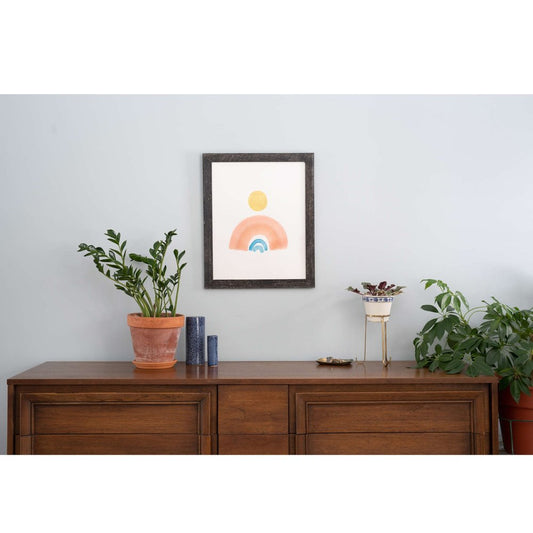 9" x 12" Black Solid Wood Hanging Picture Frame