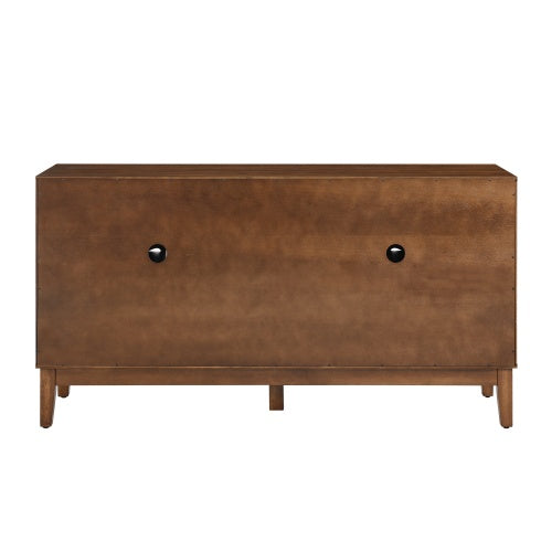 60.5 Inch Walnut Mid Century Modern Sideboard Buffet Cabinet