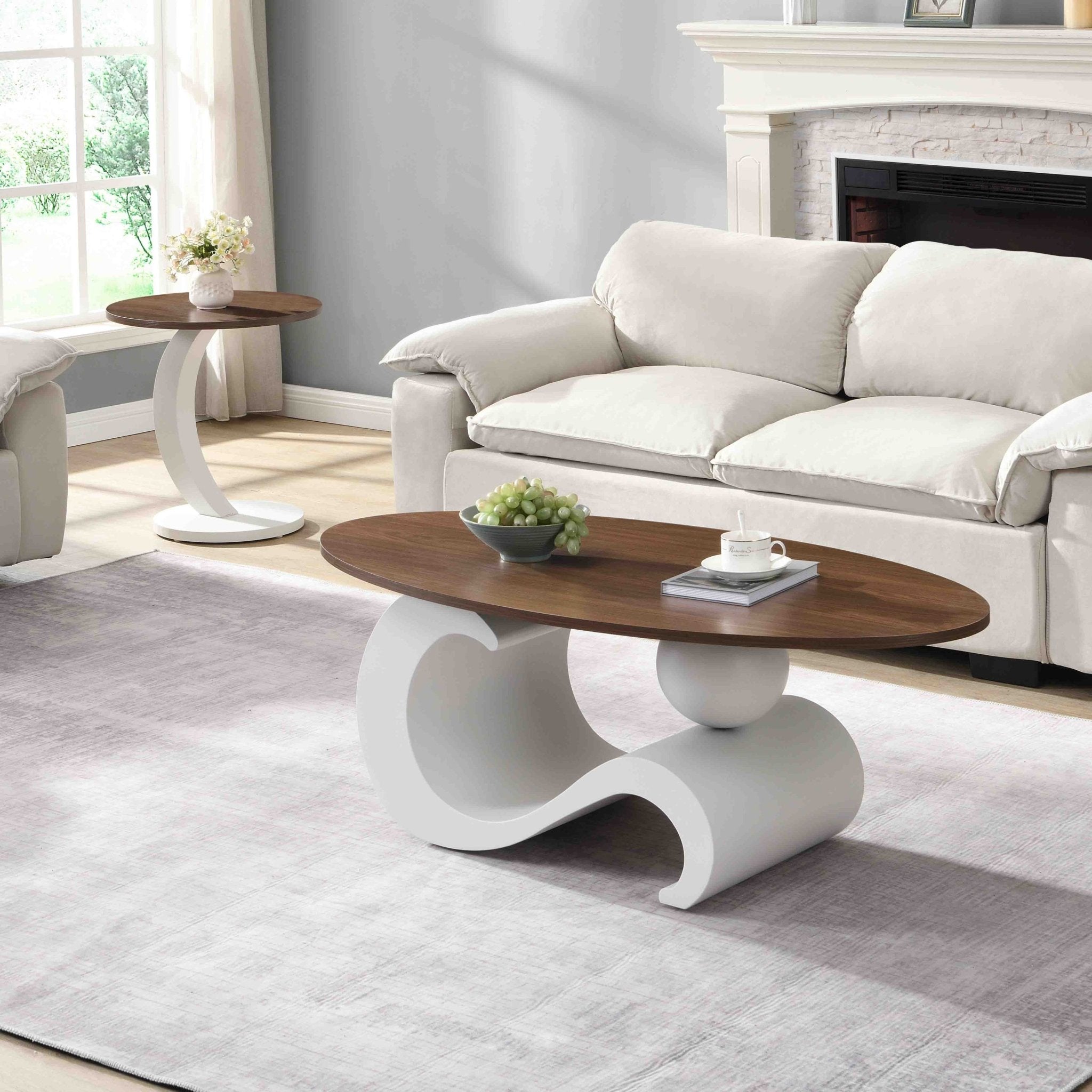 Anthony & Home studio nesting coffee tables with MDF tops, modern design, featuring multiple sizes and sleek finishes.