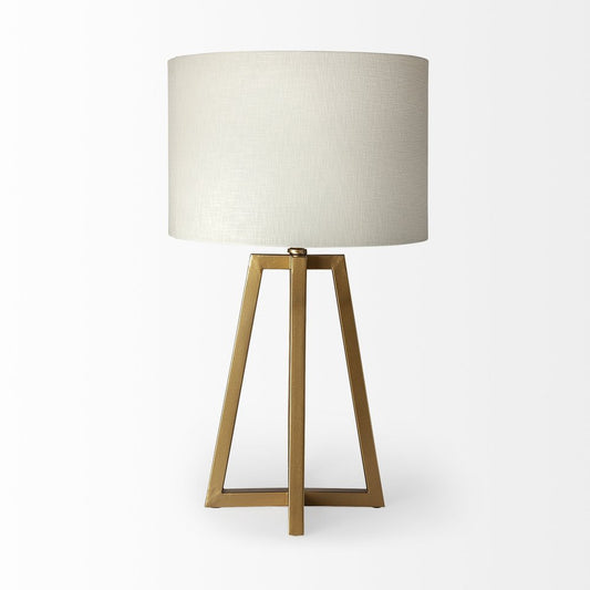 Metallic Gold Tone Geometric Table Lamp - Anthony & Home
