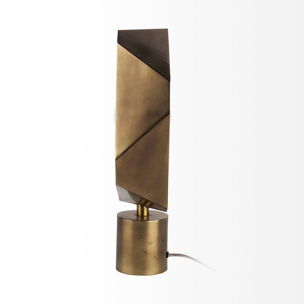 Golden Geometric Halo Table Or Desk Lamp - Anthony & Home
