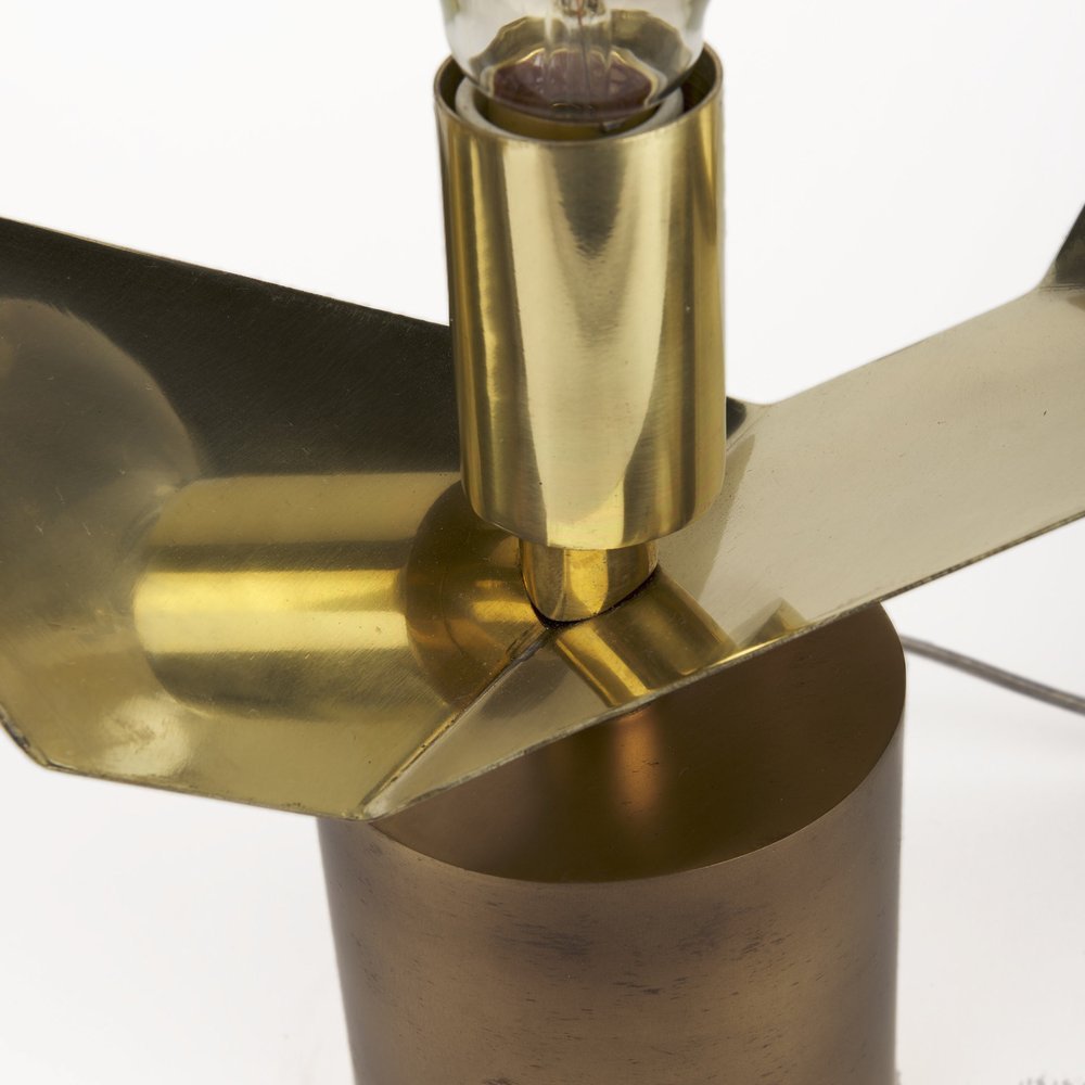 Golden Geometric Halo Table Or Desk Lamp - Anthony & Home