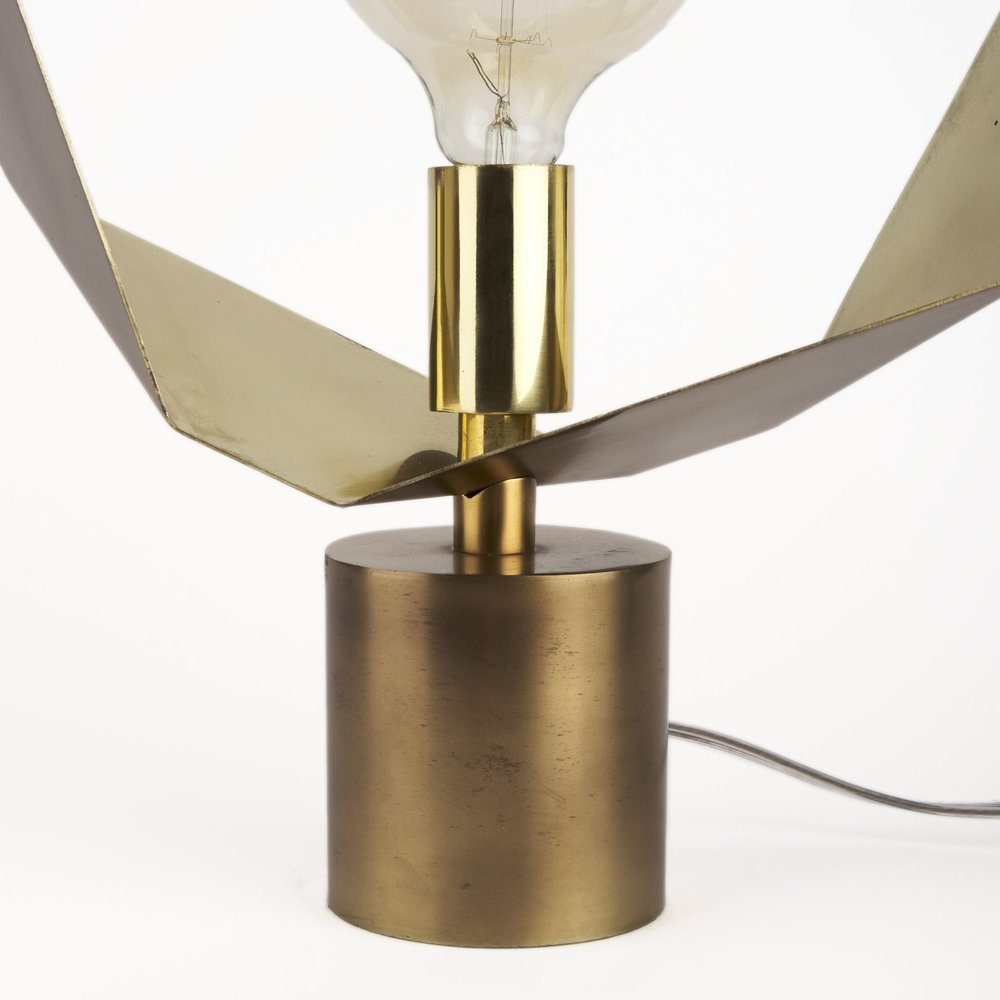 Golden Geometric Halo Table Or Desk Lamp - Anthony & Home