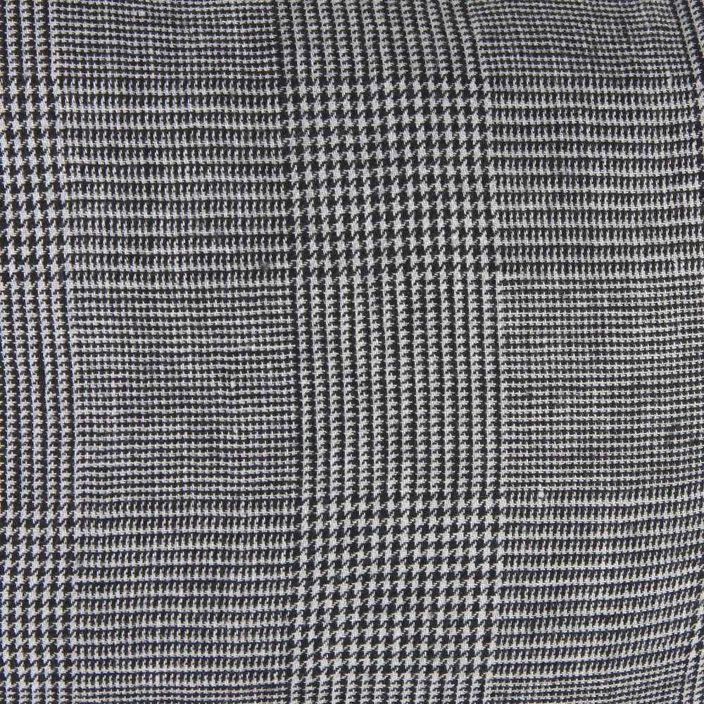 White and black patterned HomeRoots accent throw pillow cover with geometric design on soft fabric.