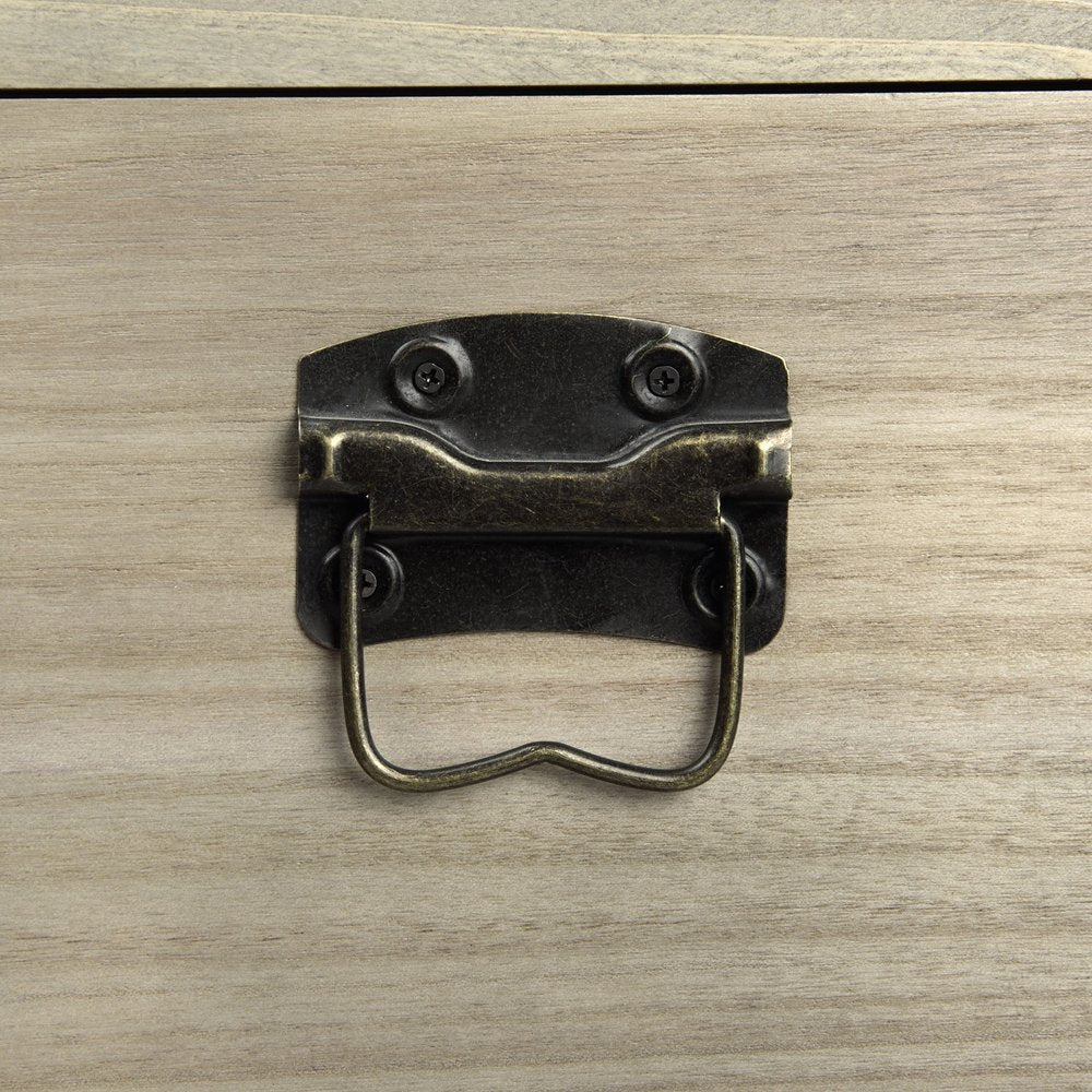 Set of two brown and natural cane and solid wood storage boxes with lids, ideal for home organizers by HomeRoots.