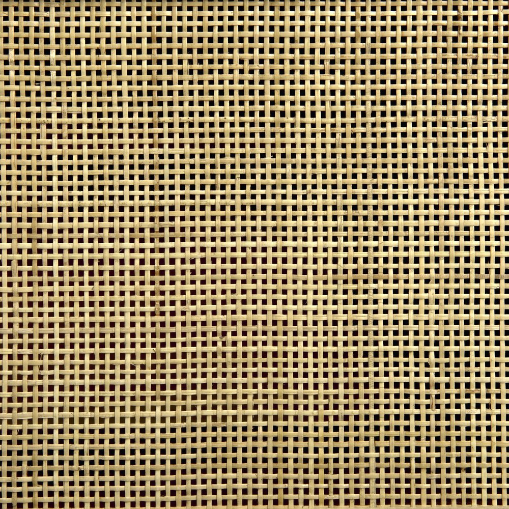 Set of two brown and natural cane and solid wood storage boxes with lids, ideal for organizing home essentials.