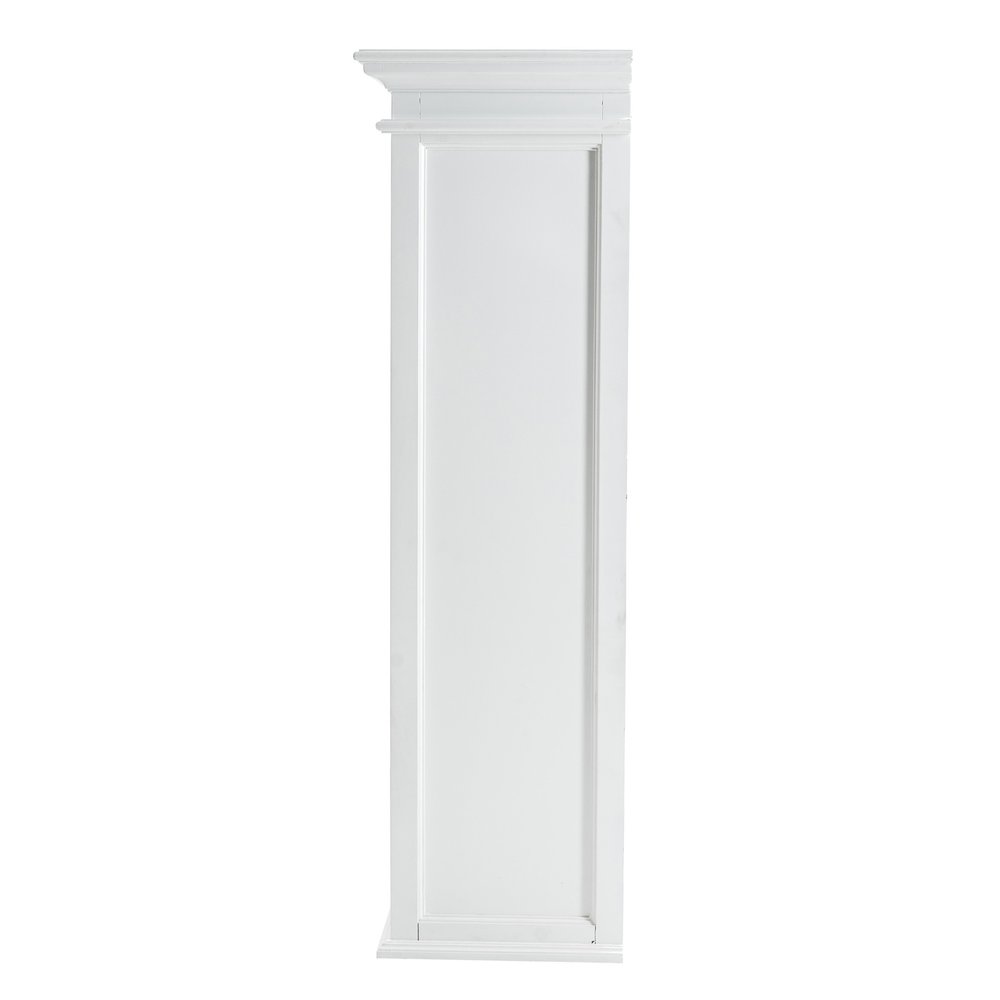 White Solid Wood Adjustable Two Tier Bookcase