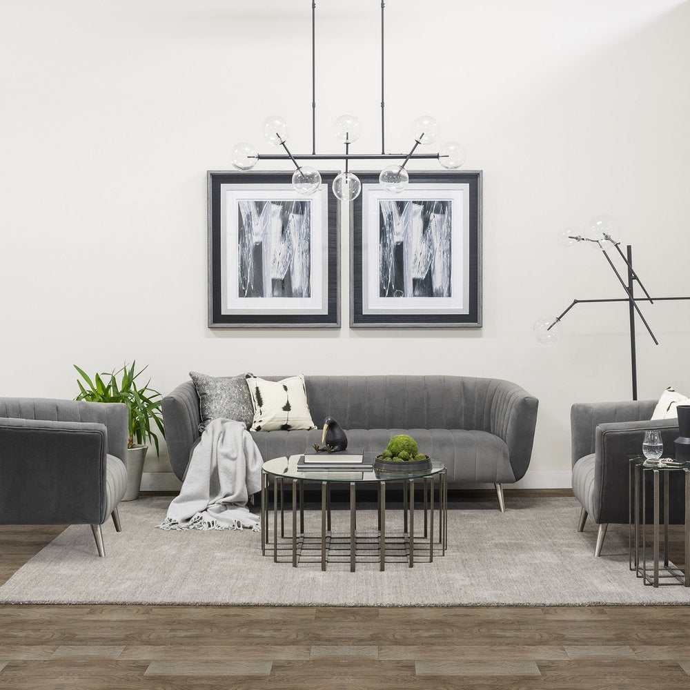 84" Black LED Floor Lamp With White