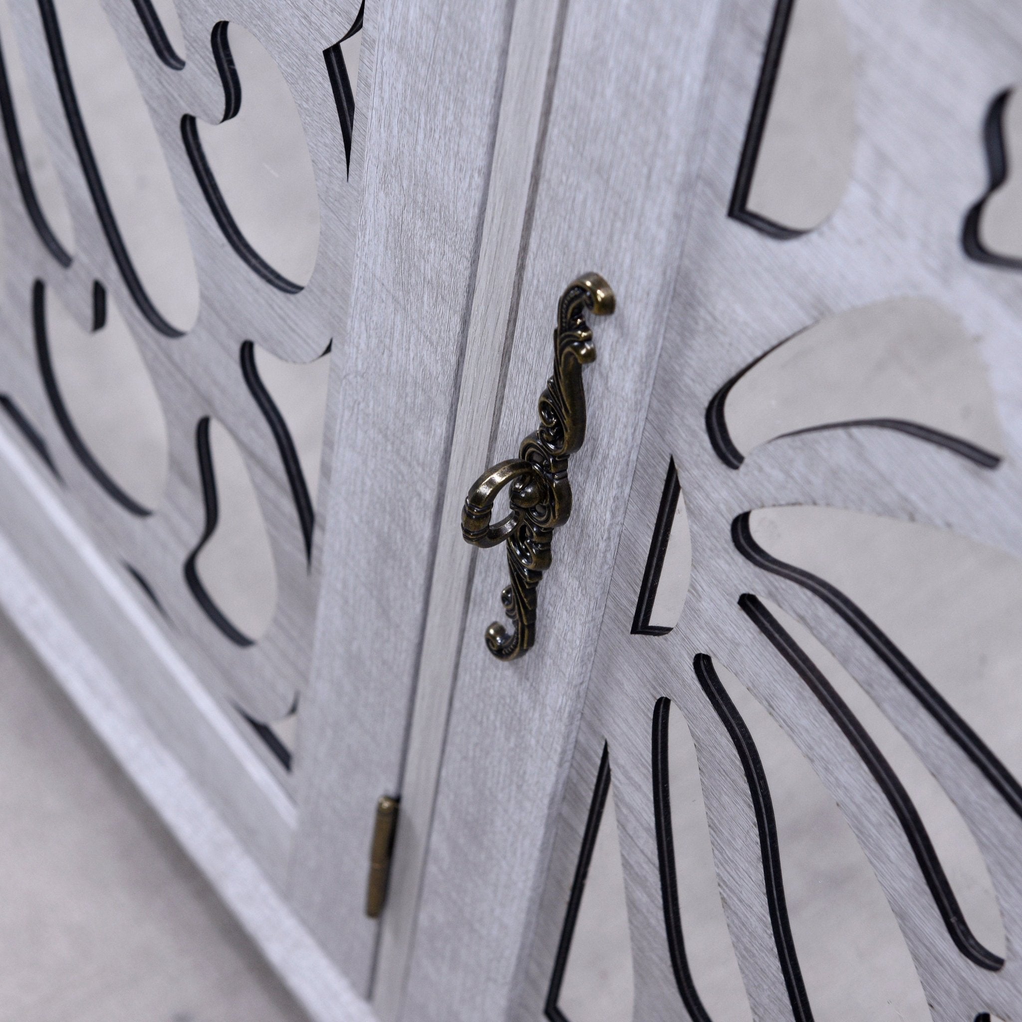 49.33' x 15.55' spacious size countertop Sideboard with 3 mirrored doors adjustable shelves buffet cabinet, storage cabinet for living room, bedroom, dinning room, kitchen, hallway closet - Anthony & Home