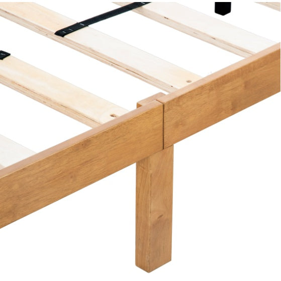 Queen Size Wood Platform Bed Frame No Box Spring Needed