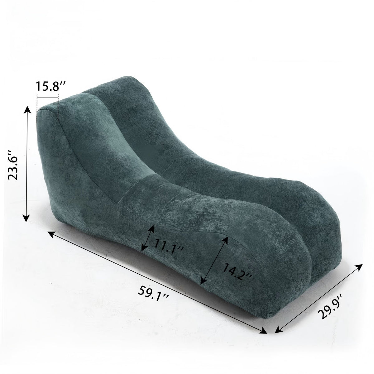 Anthony & Home studio sponge-filled bean bag sofa chair with soft fabric cover, perfect for casual lounge and relaxation.