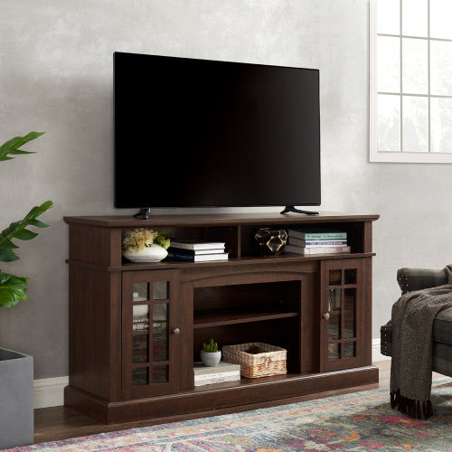 Classic TV Media Stand Espresso 65 Inch Modern Console