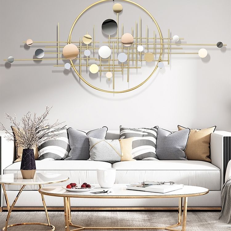 Light Luxury Wrought Iron Wall Decoration for Living Room