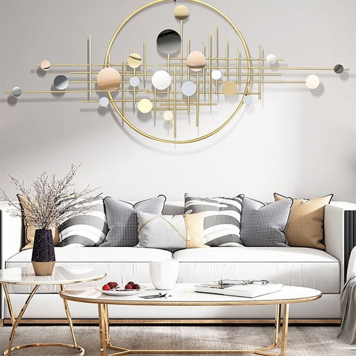 Light Luxury Wrought Iron Wall Decoration for Living Room