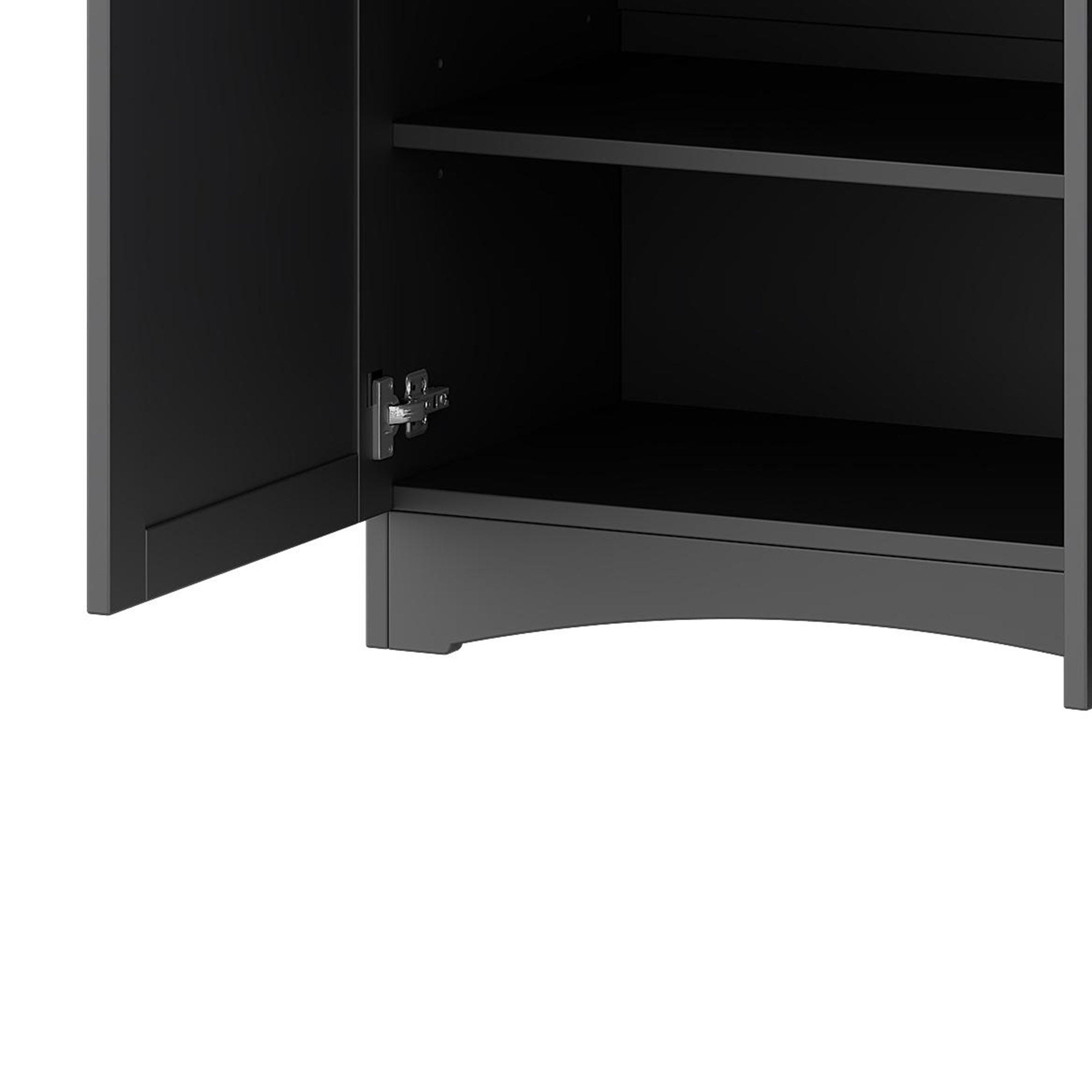 Anthony & Home Mid-Century Atelier TV console with integrated bookshelf, 70-inch wooden storage unit for living room decor.