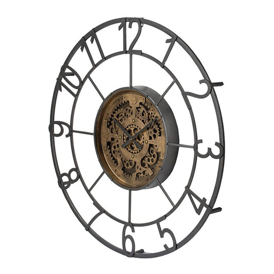 Round Decorative Gear Iron Wall Clock - Anthony & Home
