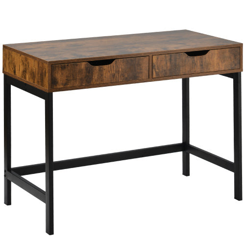 Industrial Computer Desk Dressing Table With 2 Drawers
