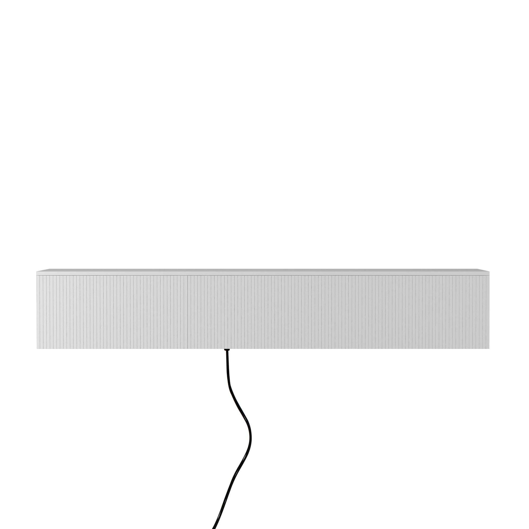 Floating White TV Stand Wall Mount With 16 Color LEDs