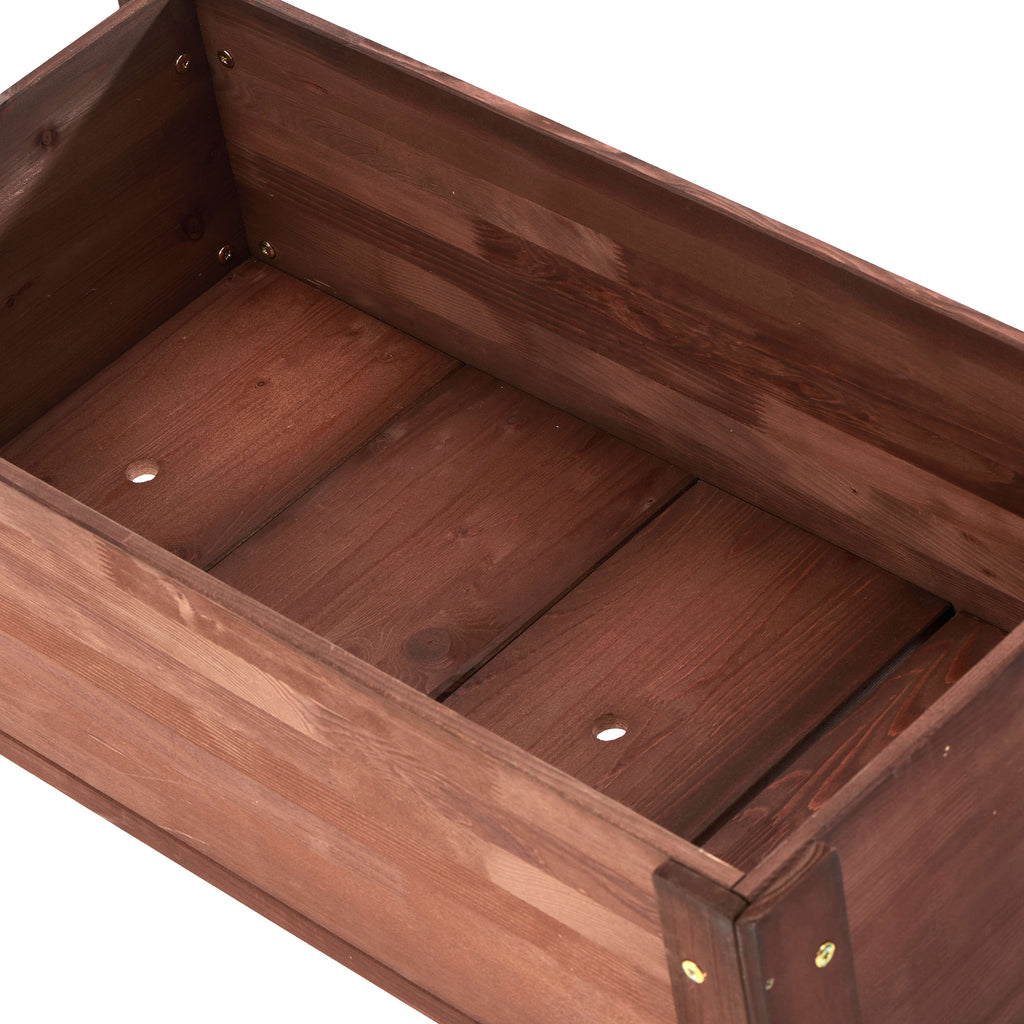 Heritage Collection solid wood raised garden bed with legs, 31x16x31 inches, in brown finish, by Anthony & Home.