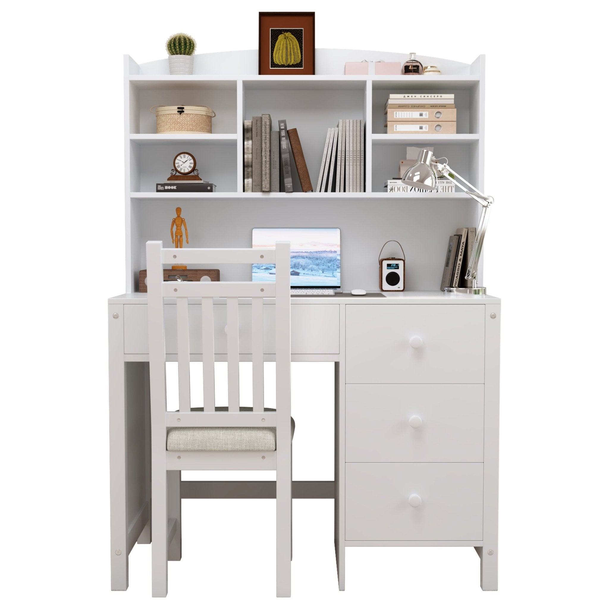 Anthony & Home Heritage Collection vintage wood executive desk with matching chair, showcasing classic craftsmanship and elegant design.