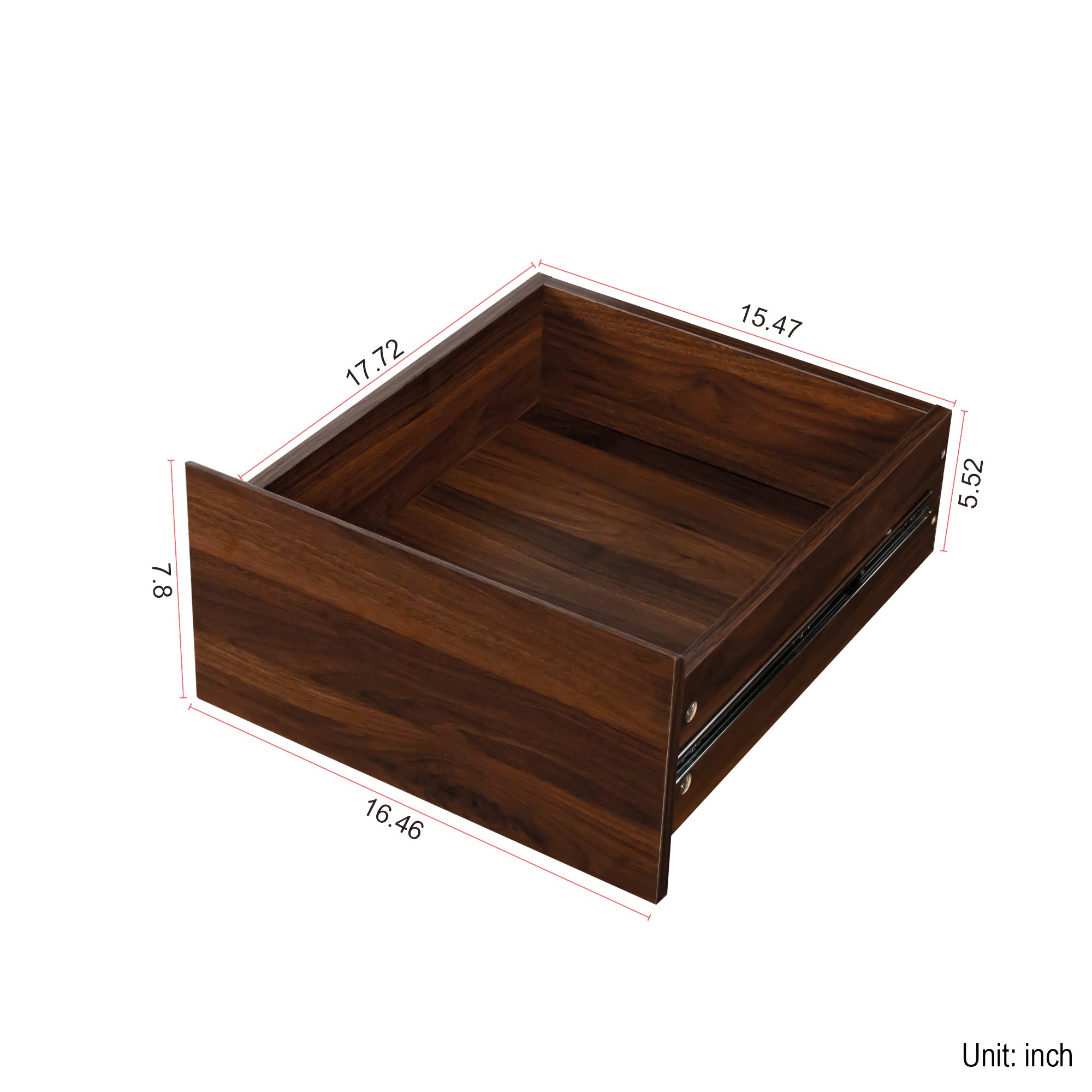 Walnut Collection limited computer desk with drawers by Anthony & Home, featuring a sleek walnut finish and functional storage drawers.