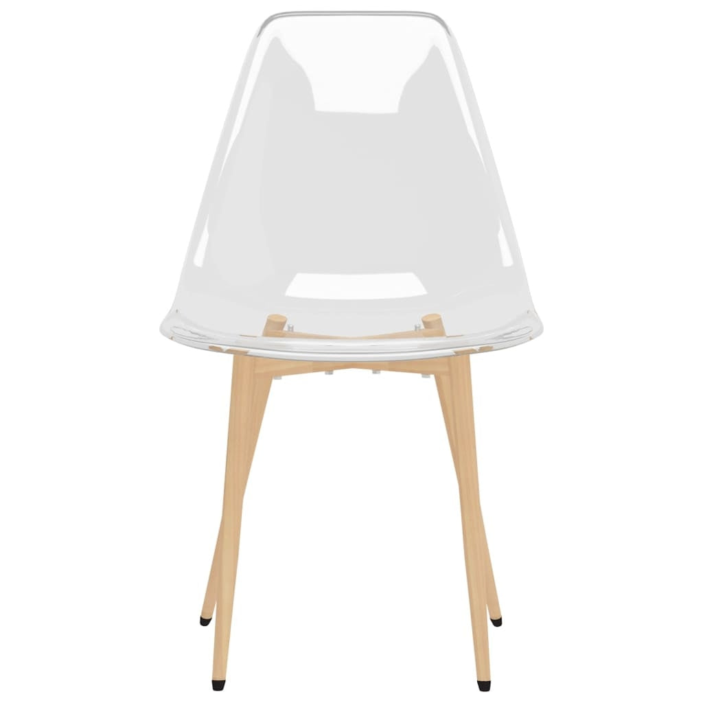 Transparent PET Dining Chairs Set of 4 for Modern Dining