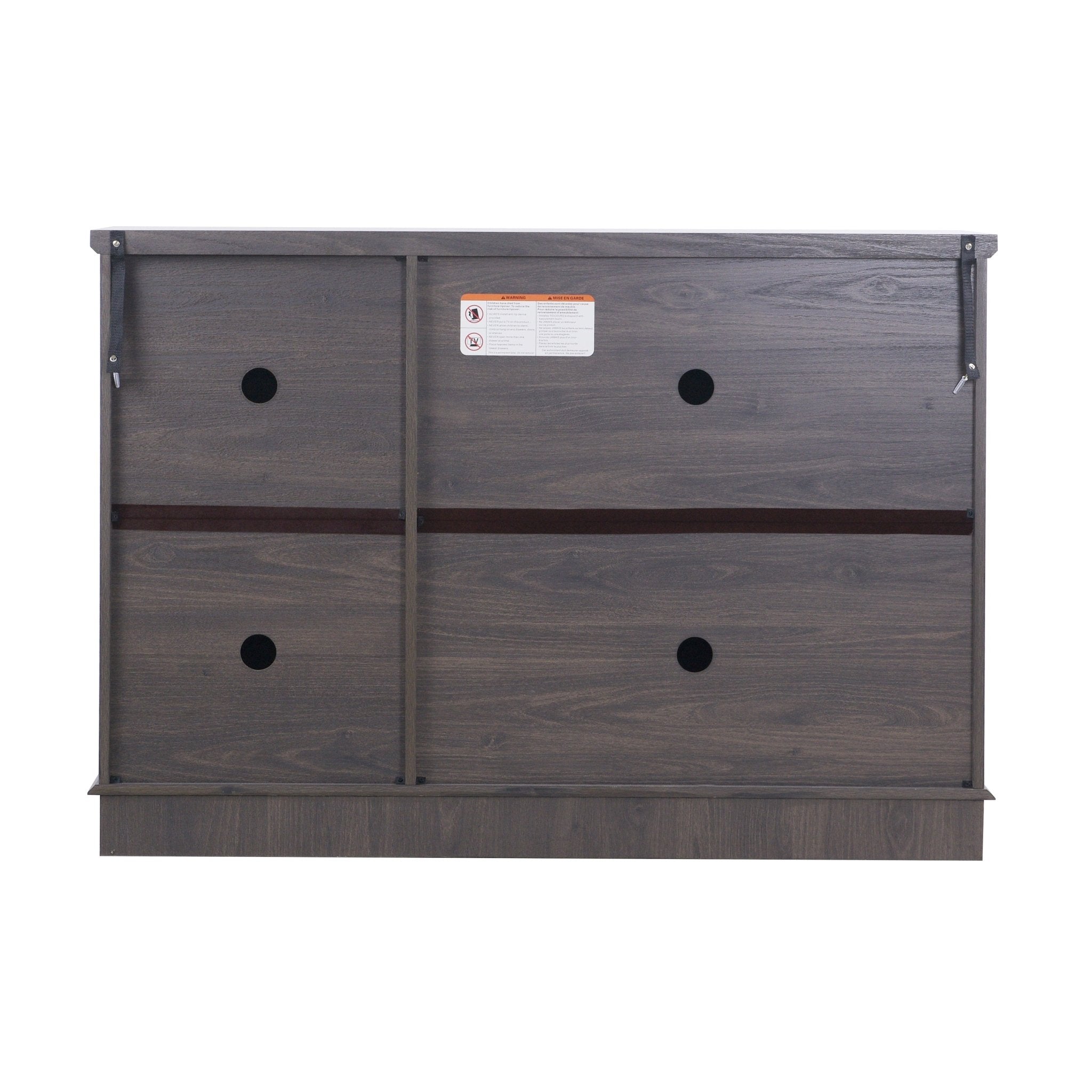 Heritage walnut sideboard by Anthony & Home with mirrored doors and adjustable shelves, measuring 49.3 x 15.6 inches.