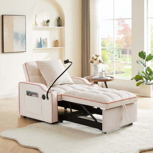 3 In 1 Sofa Bed Convertible Sleeper Chair For Small Spaces