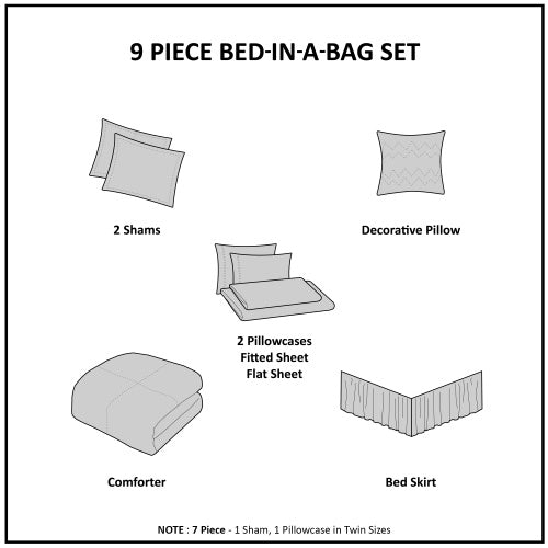 Queen Boho Comforter Set With Bed Sheets
