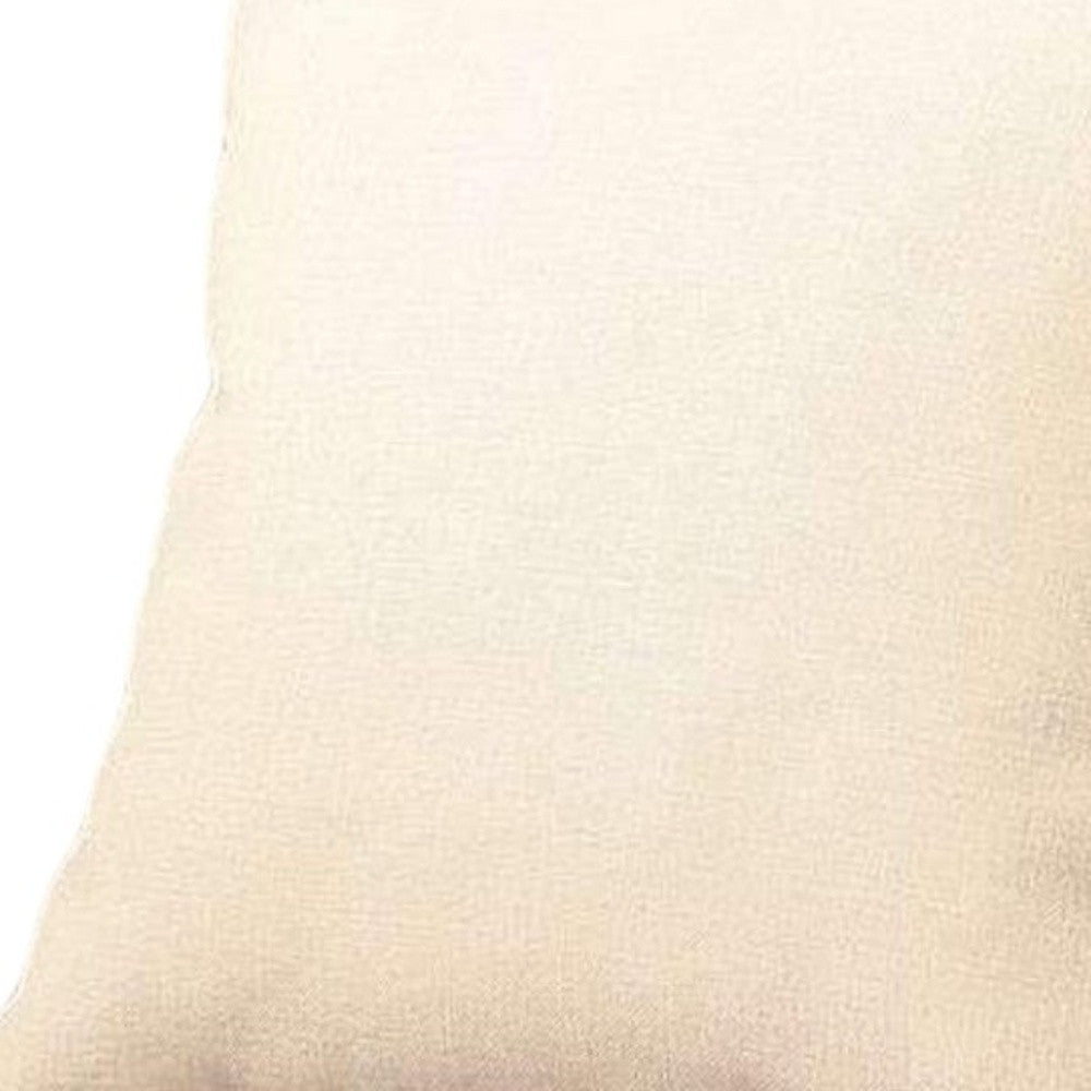 Set of Four 18" Ivory Fabric Throw Pillows-4