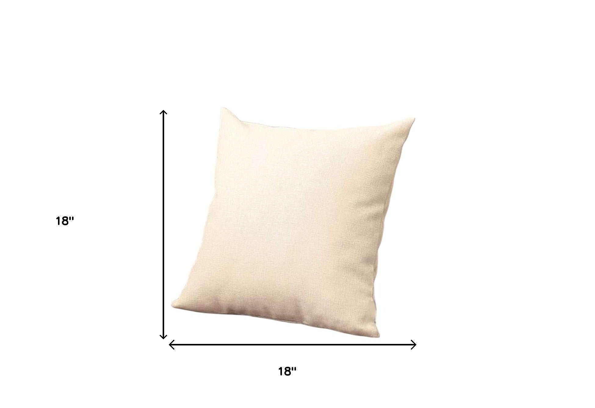 Set of Four 18" Ivory Fabric Throw Pillows-5