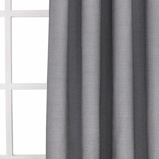 Set of Two 84" Silver Metallic Textured Window Panels