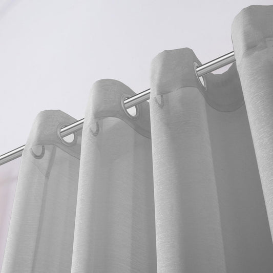 Set of Two 84"  Silver Solid Modern Window Panels