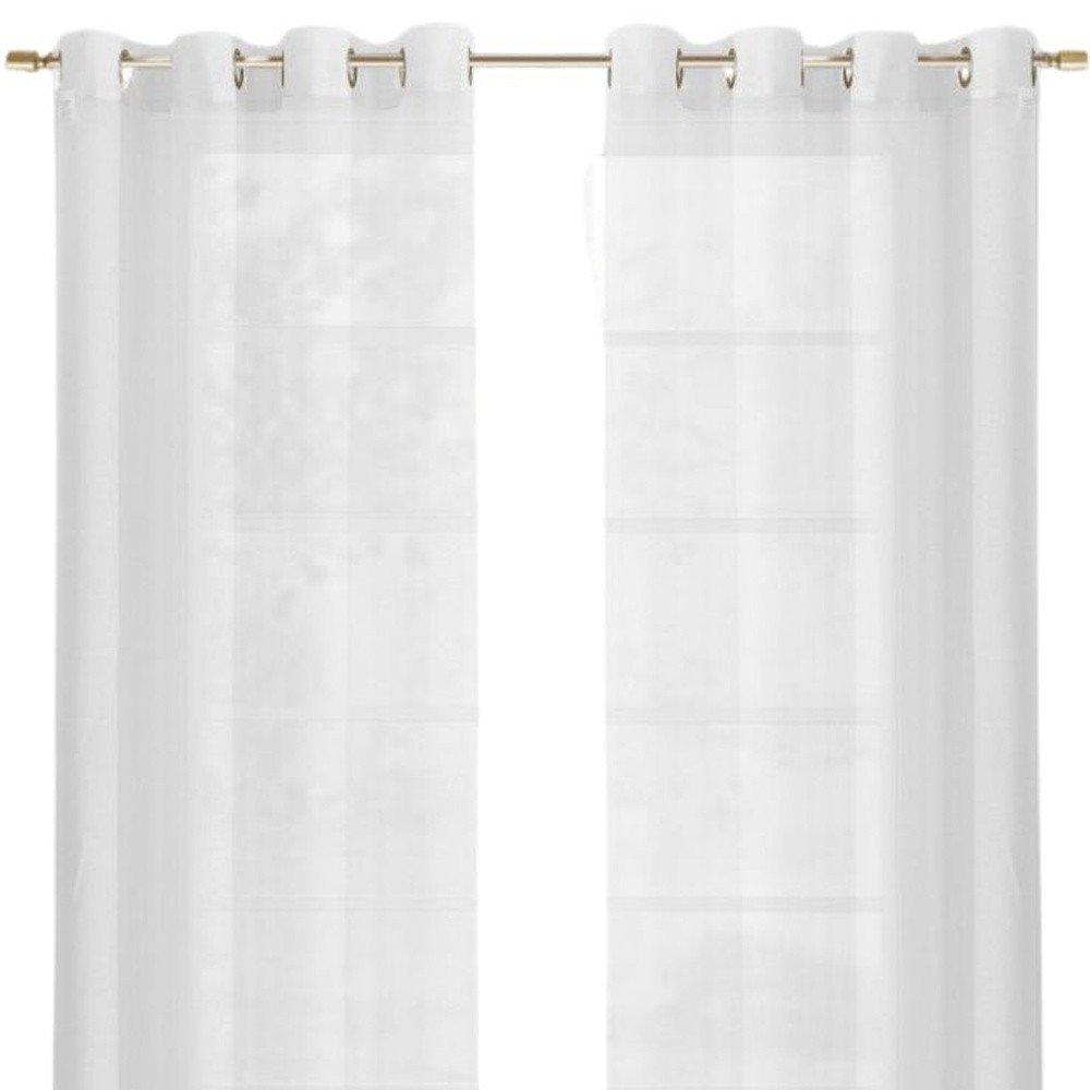 Set of Two 84"  White Solid Modern Window Panels