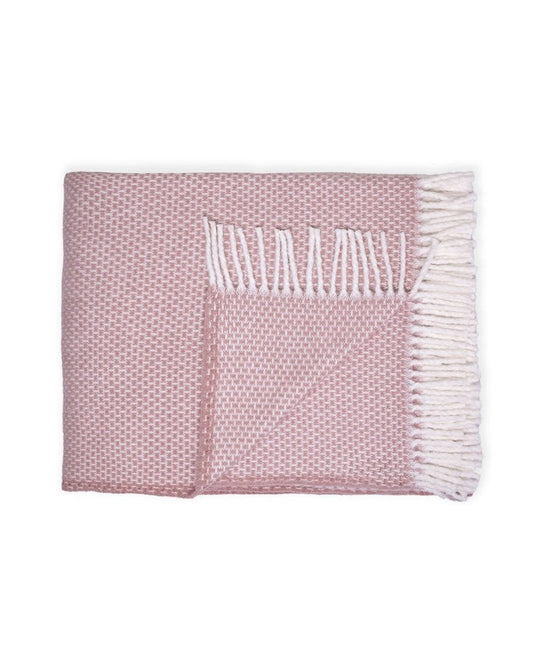 Soft Dusty Rose Links Pattern Throw Blanket - Anthony & Home
