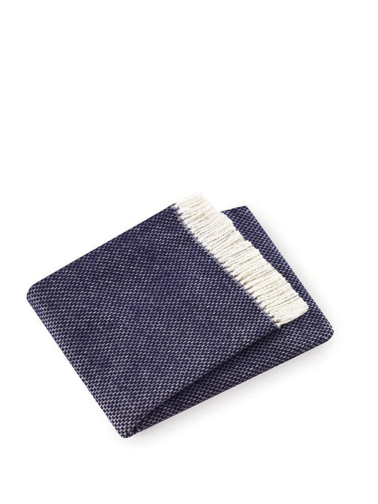Soft Navy Blue Links Pattern Throw Blanket - Anthony & Home