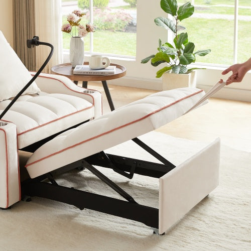 3 In 1 Sofa Bed Convertible Sleeper Chair For Small Spaces