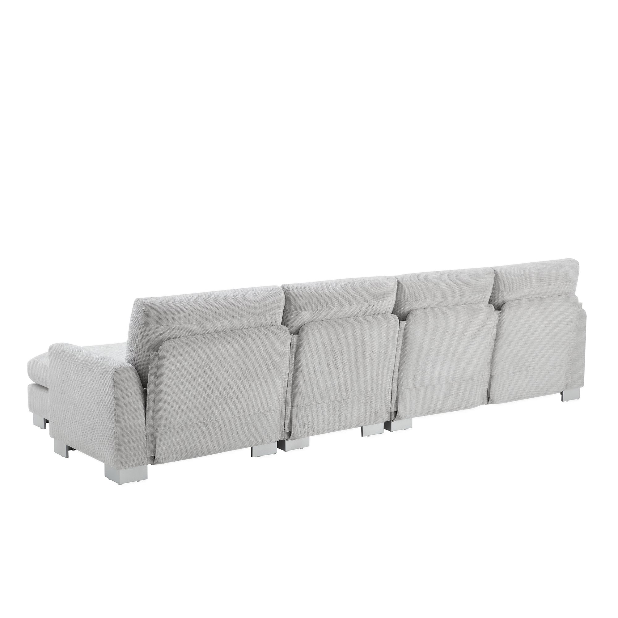 Anthony & Home Chenille L-Shaped Sectional Sofa from the Atelier Edition, showing plush, soft fabric with modern design and spacious seating.