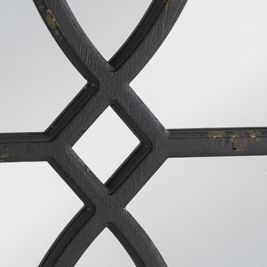 Set of Two Black Wood Framed Accent Mirror - Anthony & Home