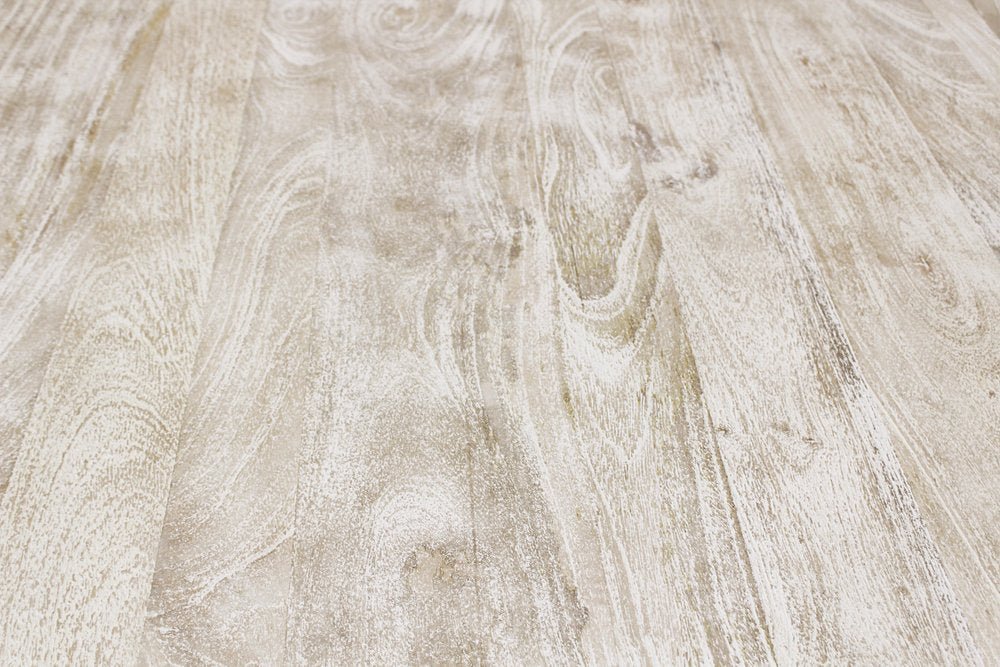 Seven Piece White Solid Wood Dining Set with Six Chairs - Anthony & Home